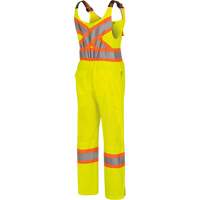 6000W Women's High-Visibility Traffic Safety Overalls, Polyester, X-Small, High Visibility Lime-Yellow Industrial Sales