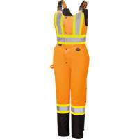 5040BBW Women's High-Visibility Waterproof Safety Overalls, Polyester, X-Small, Black/High Visibility Orange Industrial Sales