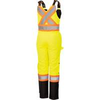 5041BBW Women's High-Visibility Waterproof Safety Overalls, Polyester, X-Small, Black/High Visibility Lime-Yellow Industrial Sales