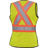 489 Veste de s&eacute;curit&eacute; d&eacute;tachable haute visibilit&eacute;, Jaune lime haute visibilit&eacute;, T-petit, Polyester Industrial Sales