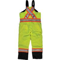 Ripstop Insulated Safety Bib Overall, Polyester, X-Small, High Visibility Lime-Yellow Industrial Sales