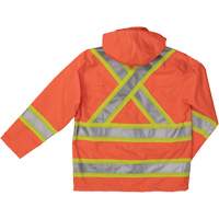 Manteau de s&eacute;curit&eacute; imperm&eacute;able en tissu ind&eacute;chirable Ripstop, Polyester, T-petit, Orange haute visibilit&eacute; Industrial Sales