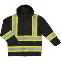 Manteau de s&eacute;curit&eacute; imperm&eacute;able en tissu ind&eacute;chirable Ripstop, Polyester, T-petit, Noir Industrial Sales