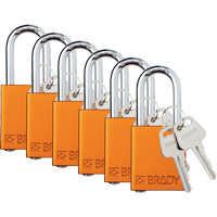 Velocity Lockout Padlocks, Orange, Keyed Different, Aluminum, 1-1/2" Width Industrial Sales