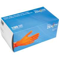 Gants d'examen de poids lourd &agrave; prise tactile, Petit, Nitrile, 8 mils, Sans poudre, Orange Industrial Sales