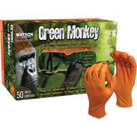 Gants jetables GreenMonkey, Petit, Nitrile, 6 mils, Sans poudre, Orange Industrial Sales