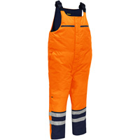 Bisley&reg; Extreme Cold Bib Overall, Polyester, Small, High Visibility Orange Industrial Sales