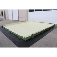 Berme de d&eacute;versement Insta-Berm Easy-Riser, Capacit&eacute; 134 gal. US, 6' la x 6' lo x 6" h, Support &agrave; charni&egrave;re Industrial Sales
