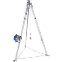 Tr&eacute;pied en aluminium pour espace clos avec cordage de s&eacute;curit&eacute; autor&eacute;tractable tri directionnel 8301098 Industrial Sales