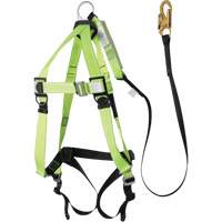 FBH-10000A5440-4 4' Class A Harness & Lanyard with 220 lbs. Capacity, Harness/Lanyard Combo Industrial Sales