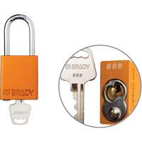 Velocity Plus Safety Lockout Padlock, Orange, Keyed Alike, Aluminum, 1-1/2" Width Industrial Sales