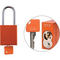 Velocity Plus Safety Lockout Padlock, Orange, Keyed Alike, Aluminum, 1-1/2" Width Industrial Sales