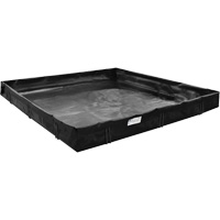 Berme de confinement des d&eacute;versements, Capacit&eacute; 179 gal. US, 6' la x 4' lo x 1" h, Support en L Industrial Sales