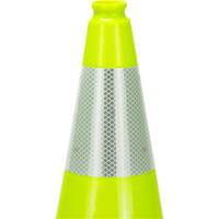 Premium Traffic Cone, 18", Lime Green, 6" Reflective Collar(s) Industrial Sales