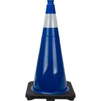 Premium Traffic Cone, 28", Blue, 4" Reflective Collar(s) Industrial Sales