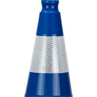 Premium Traffic Cone, 28", Blue, 4" Reflective Collar(s) Industrial Sales