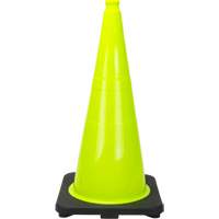 Premium Traffic Cone, 28", Lime Green Industrial Sales
