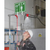 Douche combin&eacute;e avec cuvette ferm&eacute;e en ABS et entr&eacute;e sup&eacute;rieure, Socle Industrial Sales