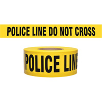 "Police Line Do Not Cross" Contractor-Grade Barricade Tape, English, 3" W x 1000' L, 2 mils, Black on Yellow Industrial Sales