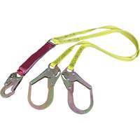 External Energy Absorber Lanyard with 2-1/4" Hooks, 6', Snap Hook Center, Snap Hook Leg Ends, Polyester Industrial Sales