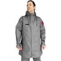CoreMAX FR 35" Jacket with Attached Hood, Small, Grey Industrial Sales
