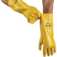Gants &agrave; fini rugueux et r&eacute;sistants aux produits chimiques, Taille 9, 14" lo, PVC, Doublure en Interlock, 47-mil Industrial Sales