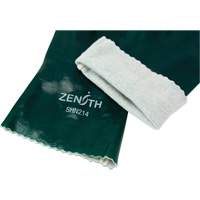 Double Dipped Green Gloves, 12" L, PVC, Cotton Jersey Inner Lining, 70-mil Industrial Sales