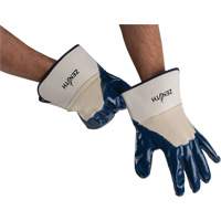 Gants &agrave; poignet de s&eacute;curit&eacute; de poids lourd, 11/2T-Grand, R&ecirc;vetement Nitrile, Enveloppe en Coton Industrial Sales
