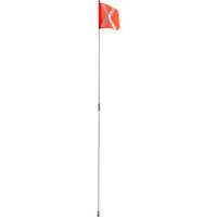Heavy-Duty Safety Whip, Threaded Mount, 8' High, Orange with Reflective X Industrial Sales