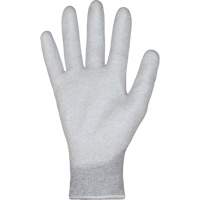 Gants blancs KnitActiv dissipatifs &eacute;lectrostatiques et peu pelucheux, 5, R&ecirc;vetement Polyur&eacute;thane, Calibre 13, Enveloppe en Nylon/Coton Industrial Sales