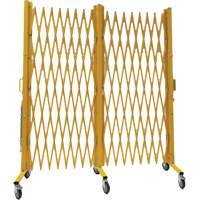 Expandable Barrier, 84" H x 20' L, Yellow Industrial Sales