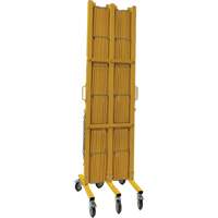 Expandable Barrier, 84" H x 20' L, Yellow Industrial Sales