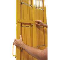 Expandable Barrier, 84" H x 20' L, Yellow Industrial Sales