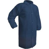 Care Lab Coat, Polypropylene, Medium, Blue Industrial Sales