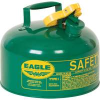 Safety Can for Combustibles, Type I, Galvanized Steel, 2 US gal., Green, FM Approved/UL/ULC Listed Industrial Sales
