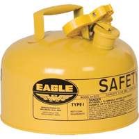 Safety Can for Diesel, Type I, Galvanized Steel, 2 US gal., Yellow, FM Approved/UL/ULC Listed Industrial Sales