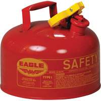 Safety Can for Flammables, Type I, Galvanized Steel, 2.5 US gal., Red, FM Approved/UL/ULC Listed Industrial Sales