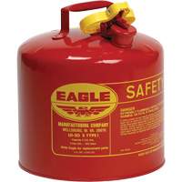 Safety Can for Flammables, Type I, Galvanized Steel, 5 US gal., Red, FM Approved/UL/ULC Listed Industrial Sales