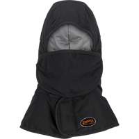 Doublure matelass&eacute;e ignifug&eacute;e Pioneer 765A pour casque de s&eacute;curit&eacute; avec un long cou et embout buccal amovible, Noir/Gris, Coton/FR-Tech/Modacrylique/Nylon Industrial Sales