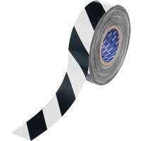ToughStripe&reg; Max Floor Marking Tape, 2" x 100', Polyester, Black and White Industrial Sales