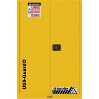 Utili-Guard+ Flammable Safety Cabinet, 45 gal., 2 Door, 43" W x 65" H x 22" D Industrial Sales