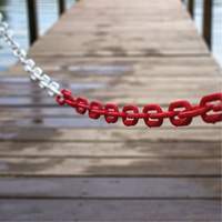 Bicolour Plastic Barrier Chain, Green/White Industrial Sales