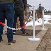 Bicolour Plastic Barrier Chain, Green/White Industrial Sales