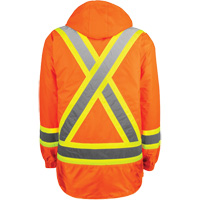 High-Visibility 7-in-1 Jacket, Polyester, High Visibility Orange, X-Small Industrial Sales