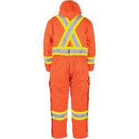 Salopette en canevas doubl&eacute;e haute visibilit&eacute;, Petit, Orange haute visibilit&eacute; Industrial Sales