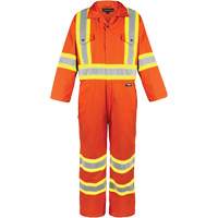 High-Visibility Unlined Coveralls, Small, High Visibility Orange Industrial Sales