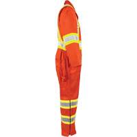 High-Visibility Unlined Coveralls, Small, High Visibility Orange Industrial Sales