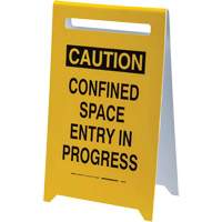 Panneau de sol “Caution Confined Space Entry In Progress”, Anglais Industrial Sales