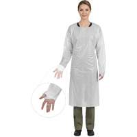 CoverMe Gown with Thumbholes, One Size, White, Polyethylene Industrial Sales