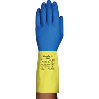 Gants r&eacute;sistants aux produits chimiques AlphaTec 87-224, Taille 7, 12,8" lo, N&eacute;opr&egrave;ne/Latex de caoutchouc, Doublure en Coton/Ouat&eacute;e, 26,8 mils Industrial Sales